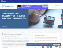 Tablet Screenshot of electronics-lab.com
